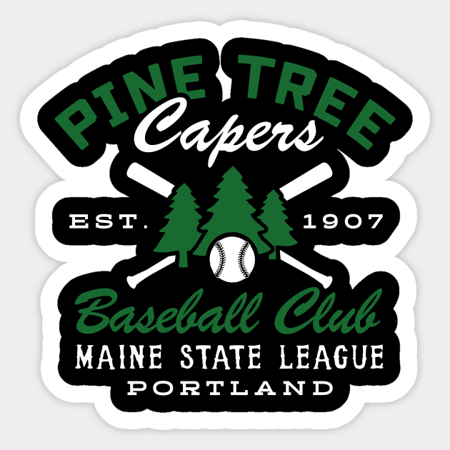Pine Tree Capers Sticker by MindsparkCreative